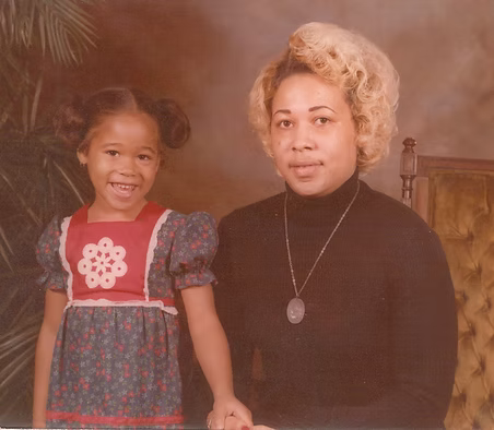 Keshia with her mother